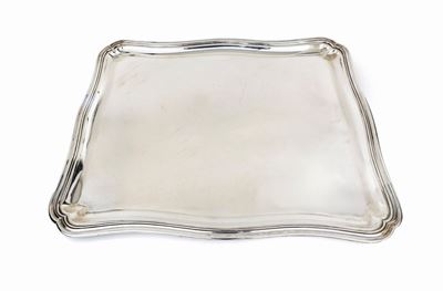 Vassoio Rettangolare in Argento, Boin Tabouret, Parigi, Dopo il 1873