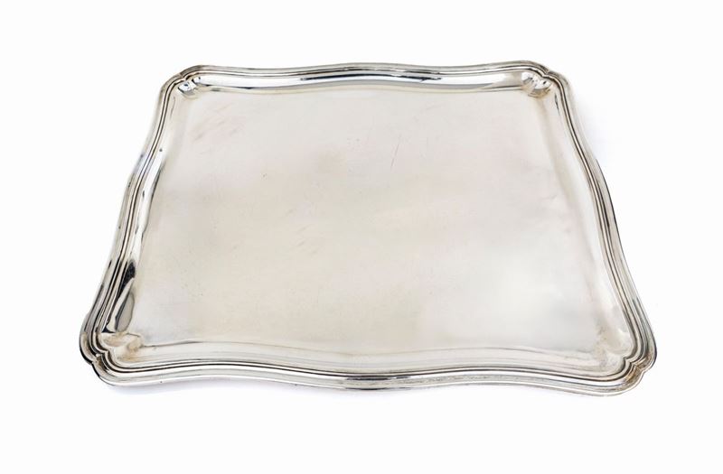 Vassoio Rettangolare in Argento, Boin Tabouret, Parigi, Dopo il 1873