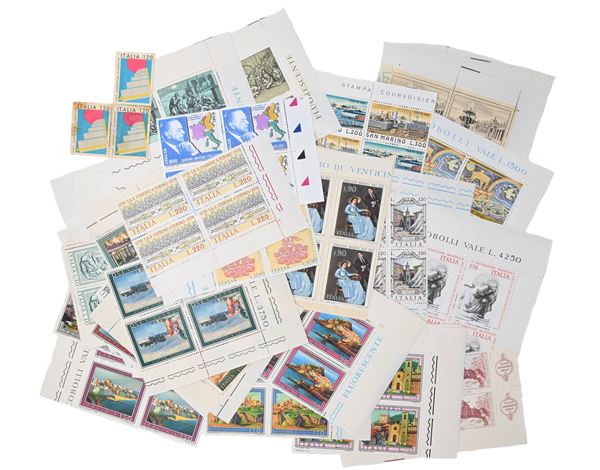 Lotto di francobolli e quartine