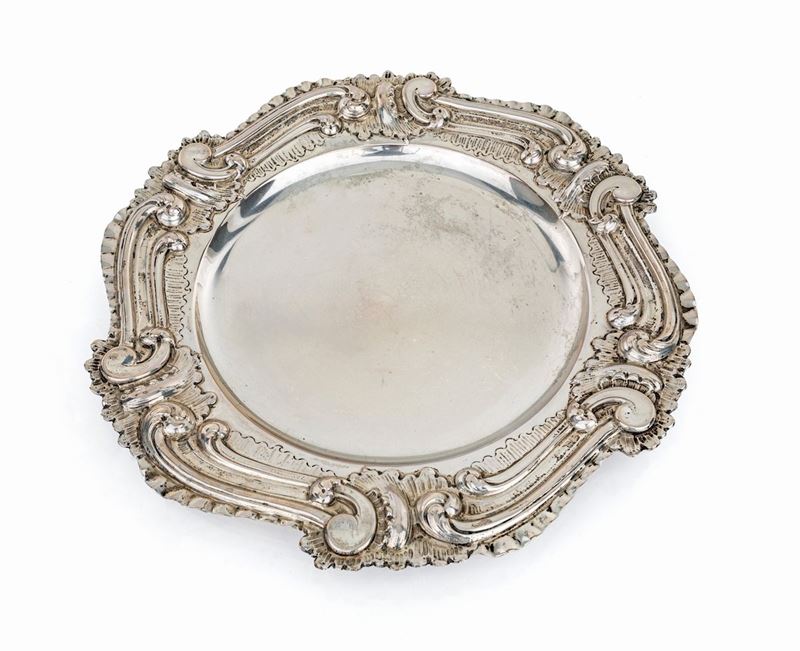 Piatto in Argento 800/000, Fine XIX/inizi XX Secolo