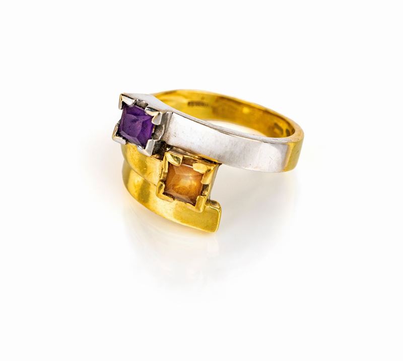 Anello in Oro e Quarzi