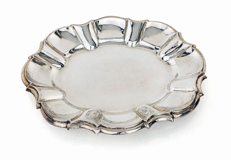 Piatto Ovale Semifondo in Argento 800/000, A. Besnati (?)