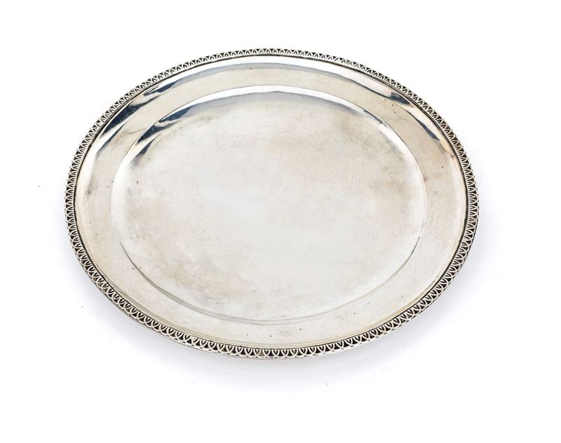 Piccolo Piatto in Argento, Roma, Stato Pontificio, Dopo il 1815, Argentiere Vincenzo II o Antonio...