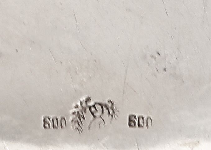 Due Piatti da Portata Ovali in Argento 800/000, Italia