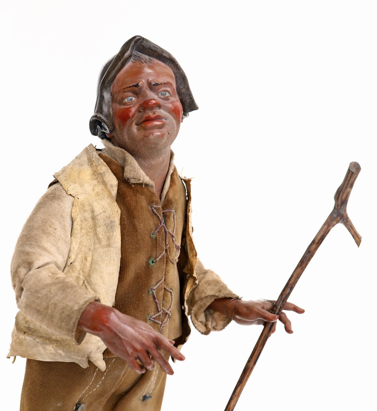 Angelo Viva o De Vivo (attribuito) - Rustico con Bastone