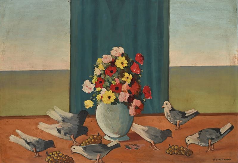 Pietro Morando - Natura Morta con Vaso di Fiori