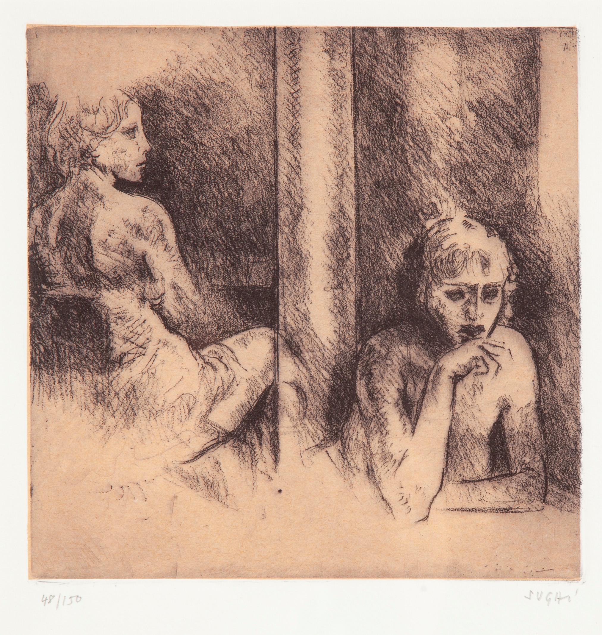 Alberto Sughi - Lotto di Due Acquaforti