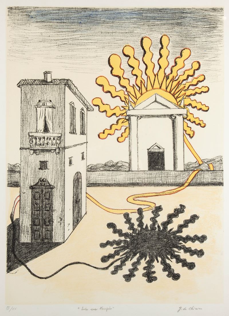 Giorgio De Chirico - Sole sul Tempio