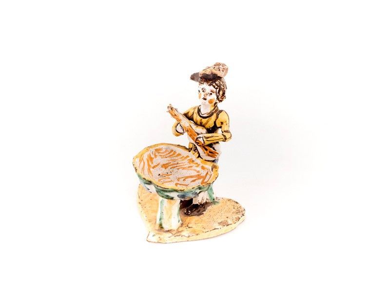 Saliera in Maiolica Policroma