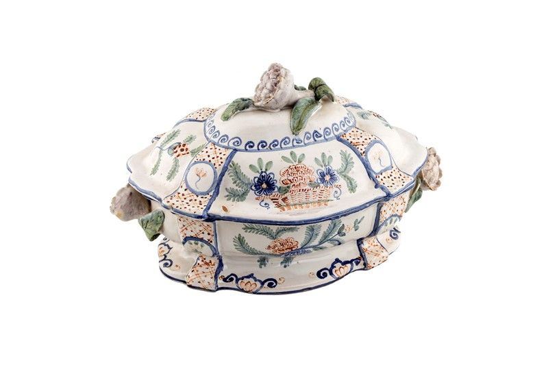 Zuppiera in Maiolica Policroma XIX Secolo