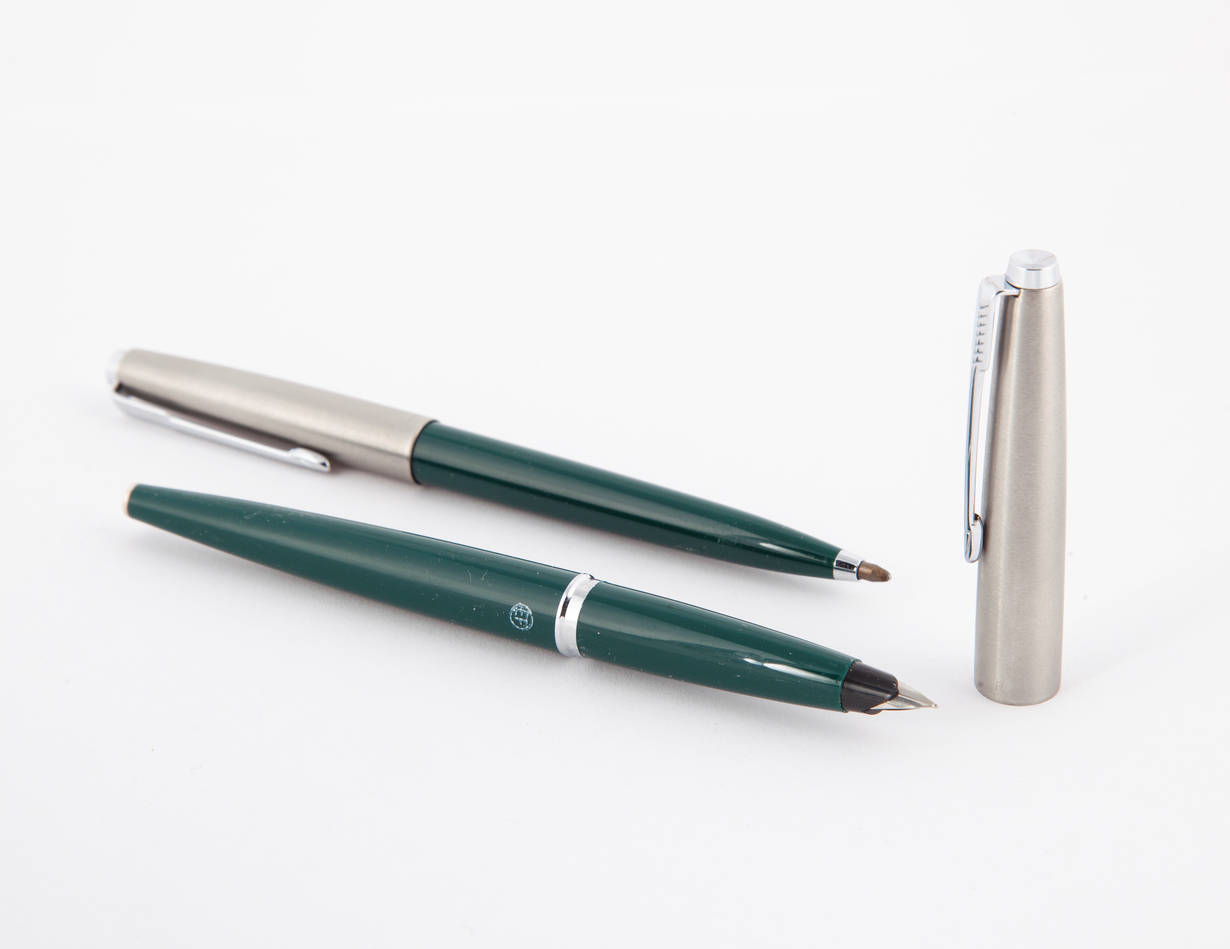 Parker 75 - Penna Stilografica e Penna a Sfera in Acciaio Satinato e Resina Verde