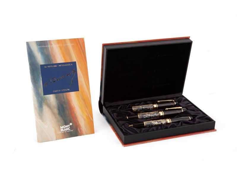 Montblanc Alexandre Dumas - Trittico: Penna Stilografica, Penna a Sfera e Portamine in Celluloide...