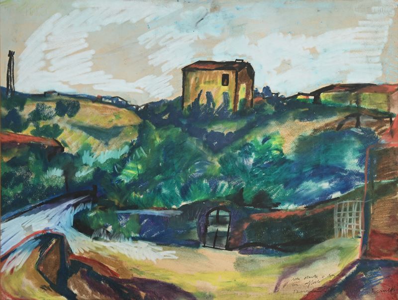Fernando Farulli - Paesaggio con Casolare