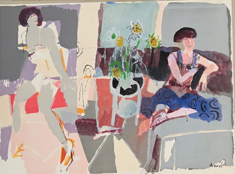 Marcello Avenali - Interno con Figure