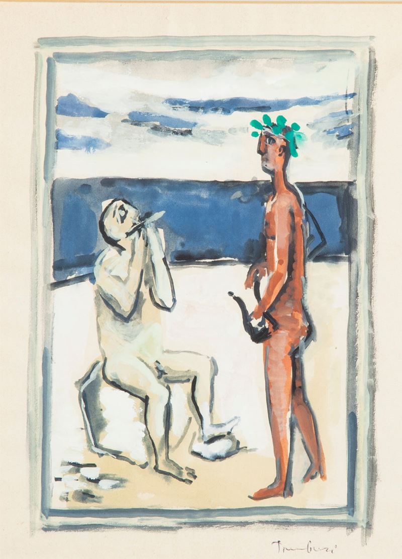 Orfeo Tamburi - Figure sulla Spiaggia