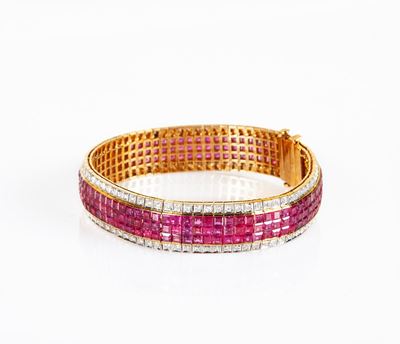 Bracciale in Oro Brillanti e Rubini