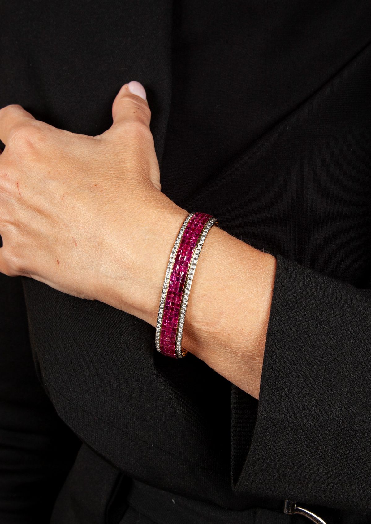 Bracciale in Oro Brillanti e Rubini