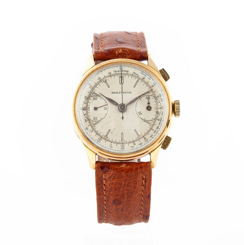 Nicolet Watch, Cronografo da Polso in Oro