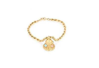 Bracciale in Oro Giallo con Campanella