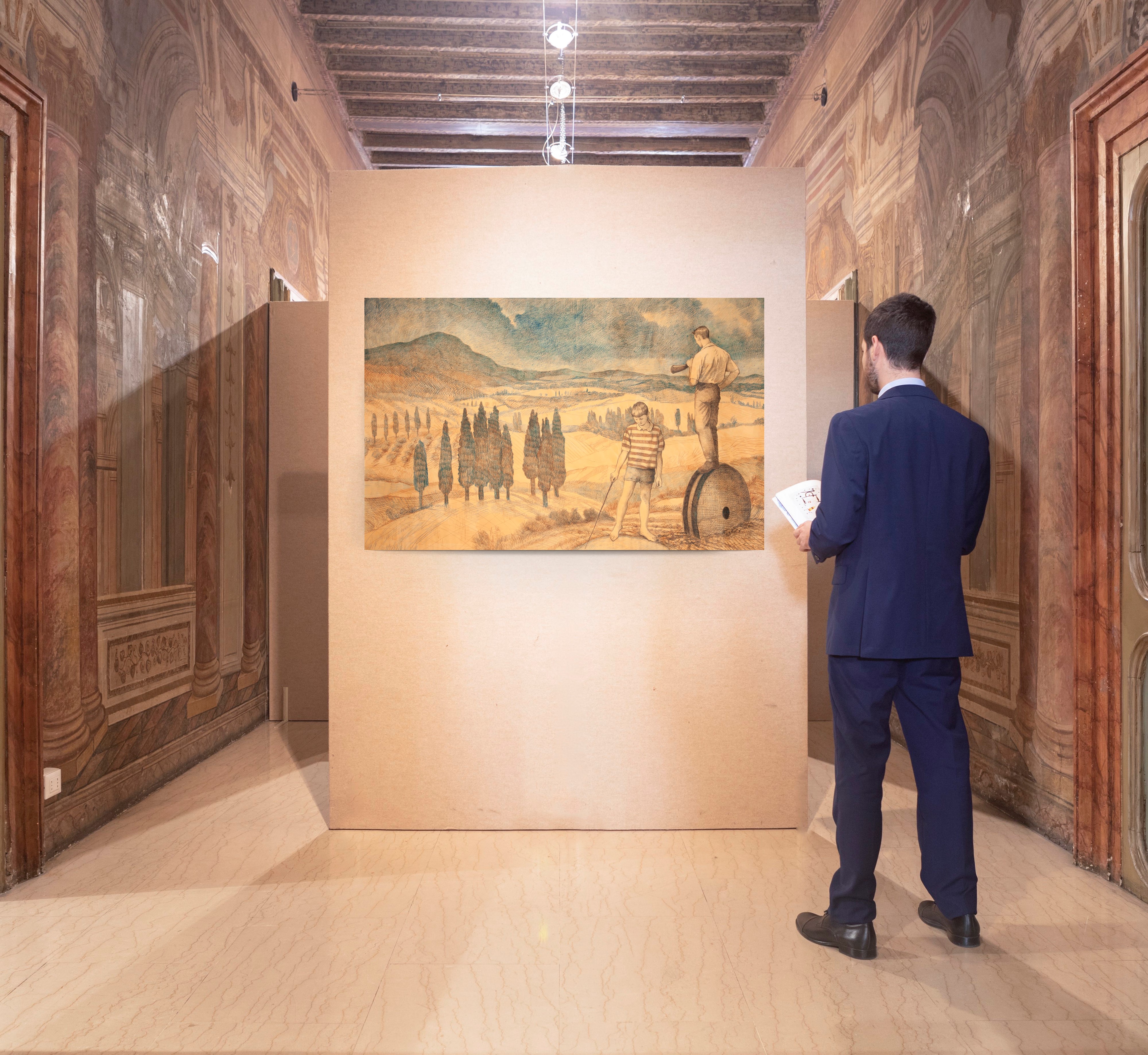 Carlo Bertocci - Disegno Preparatorio per "il Viaggio"