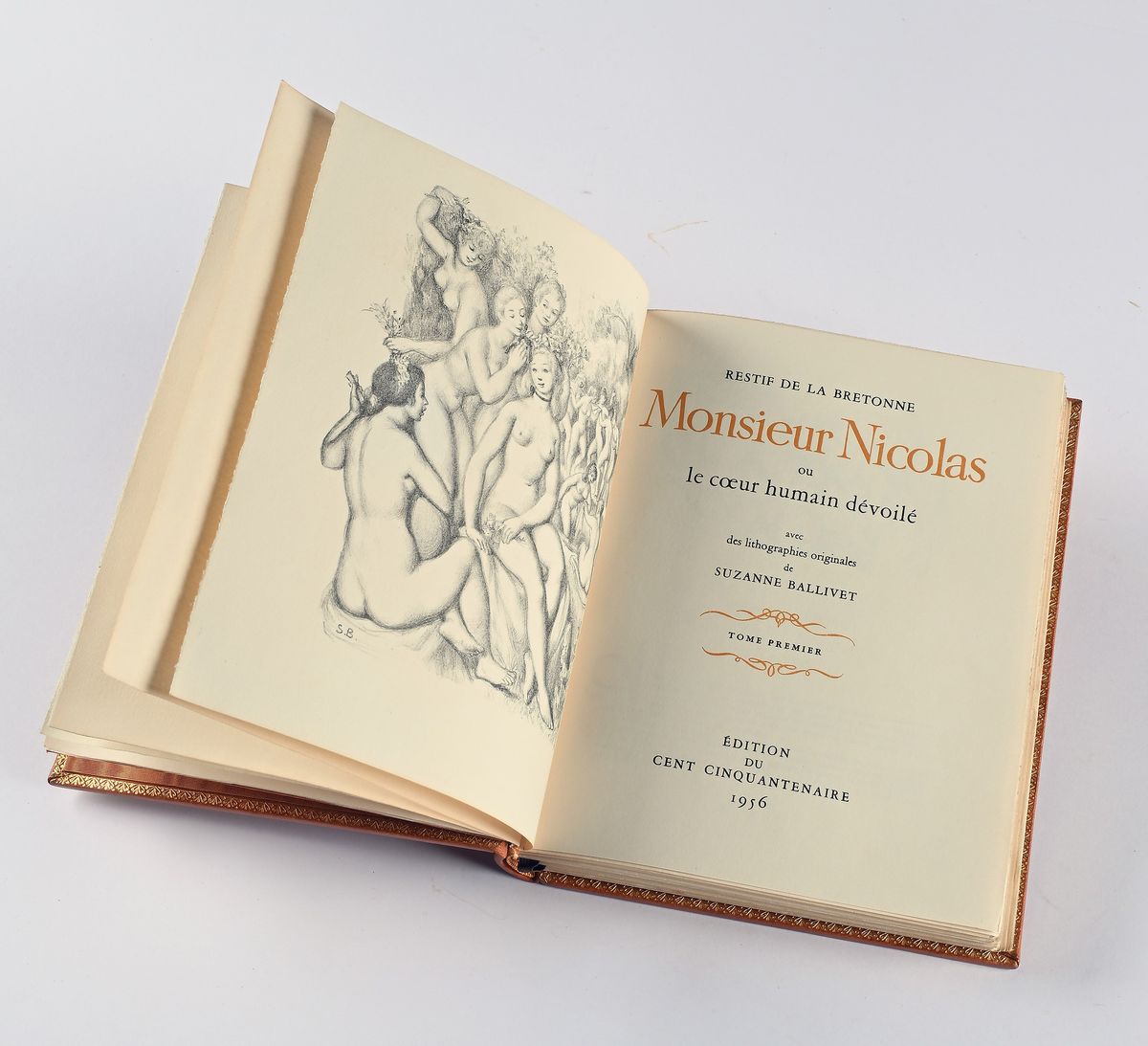 Restif De la Bretonne - Monsieur Nicolas Ou le Coeur Humain Dévoilé Avec Des Lithographies Origin...