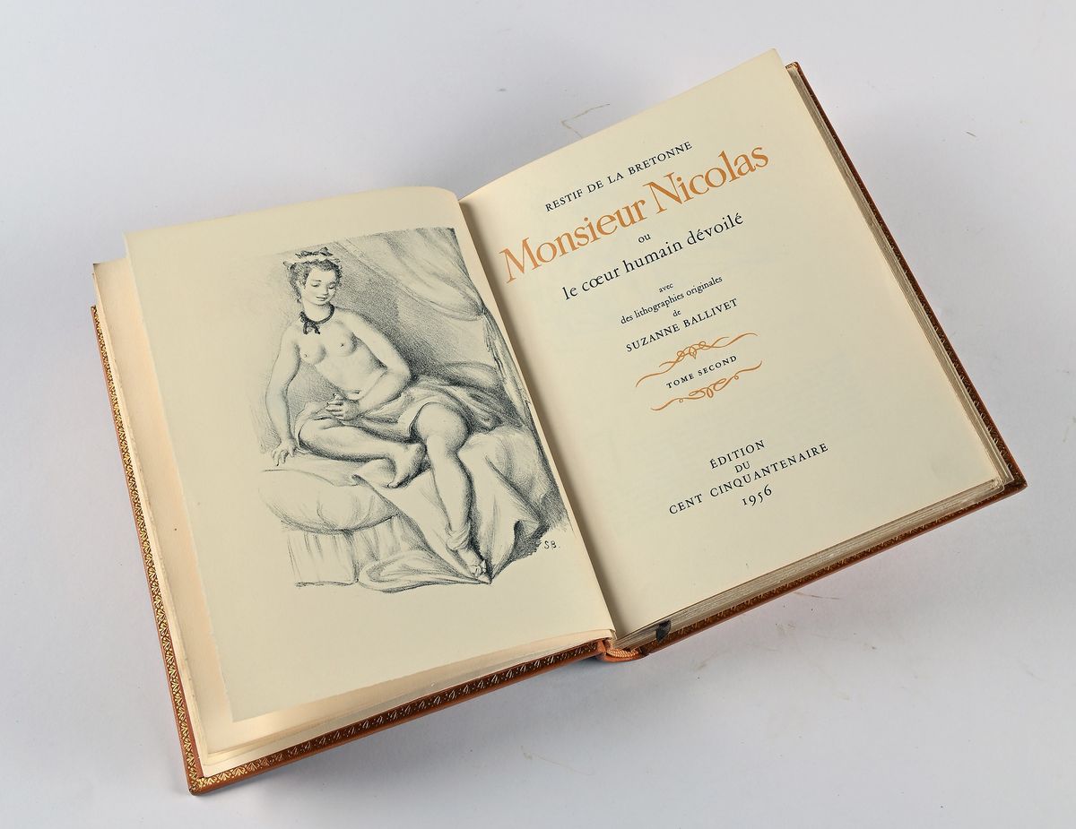Restif De la Bretonne - Monsieur Nicolas Ou le Coeur Humain Dévoilé Avec Des Lithographies Origin...