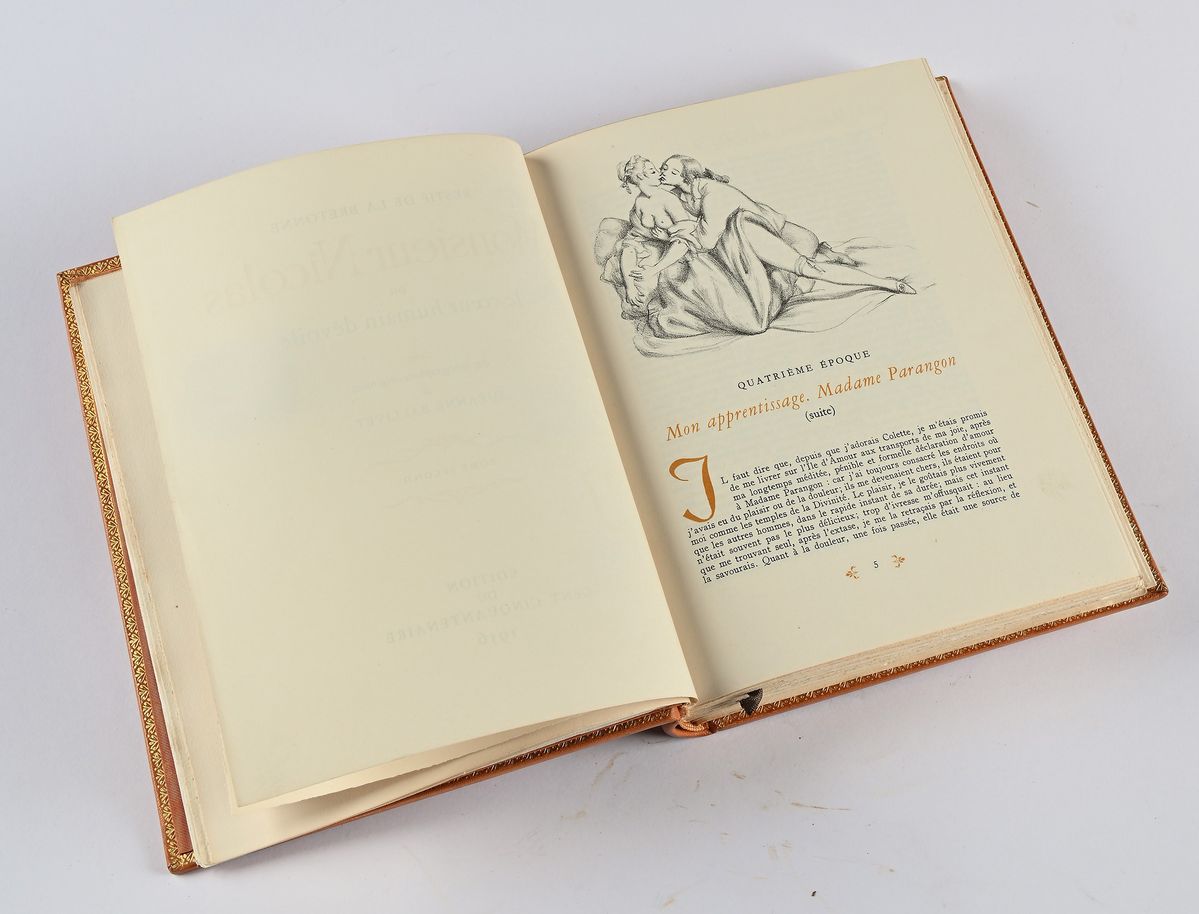 Restif De la Bretonne - Monsieur Nicolas Ou le Coeur Humain Dévoilé Avec Des Lithographies Origin...