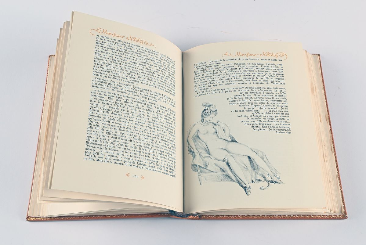 Restif De la Bretonne - Monsieur Nicolas Ou le Coeur Humain Dévoilé Avec Des Lithographies Origin...