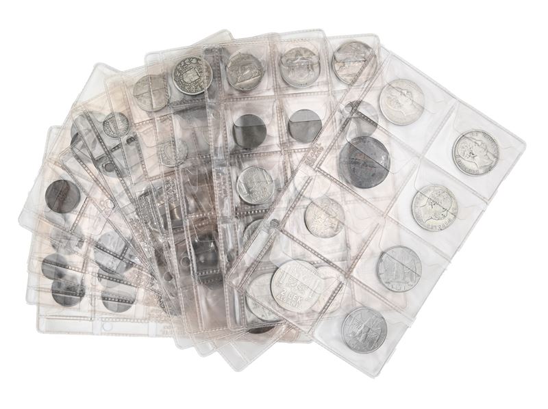 Lotto: 2 Lire 1881, 1883, 1887, 1 Lira 1887 Milano, 1908, 1941, 1943, 50 Centesimi Valore 1862n, ...