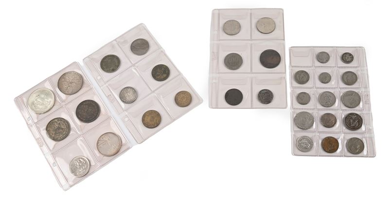 Lotto di Monete in Argento e Metallo Vile Brasile ed America Latina