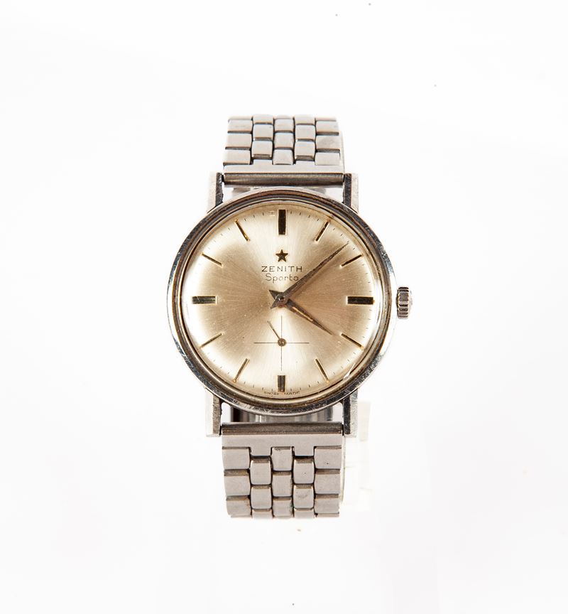 Zenith Sporta - Orologio da Polso da Uomo, a Carica Manuale con Cassa Impermeabile in Acciaio. Qu...