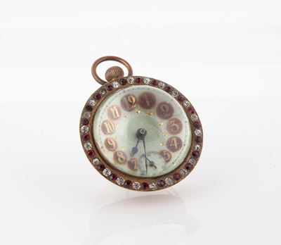 Orologio da Tavolo Sferico in Metallo e Vetro. Movimento con Scappamento Ad Ancora, Bialanciere c...