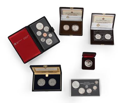 2 Dittici 1984 Proof e 1986 Fdc San Marino, 5 Monete Messico, Serie Divisionale 1980 e 1 Dollaro ...