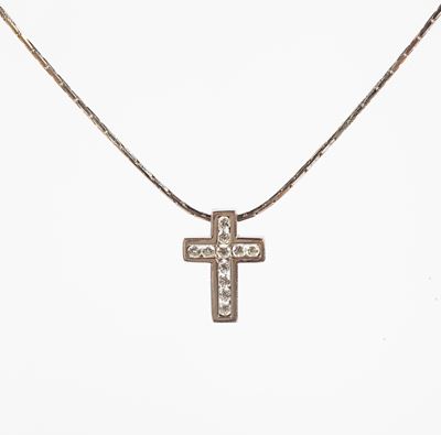 Pendente a Croce in Oro e Brillanti
