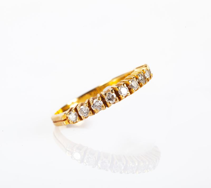Anello a Riviera in Oro e Brillanti