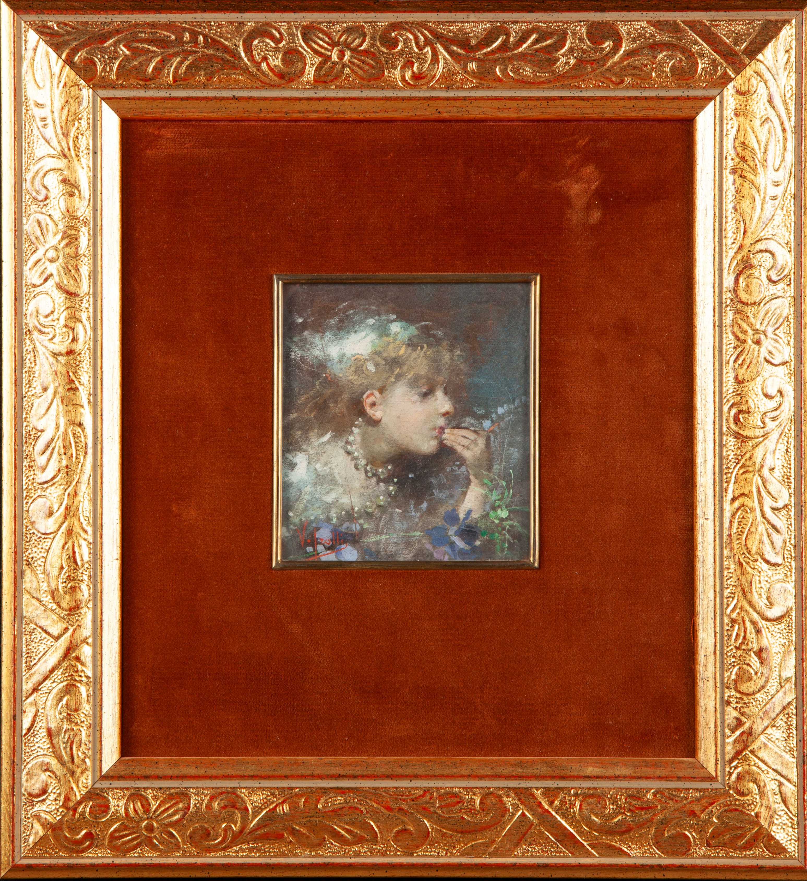 Vincenzo Irolli - Fanciulla con Collana di Perle