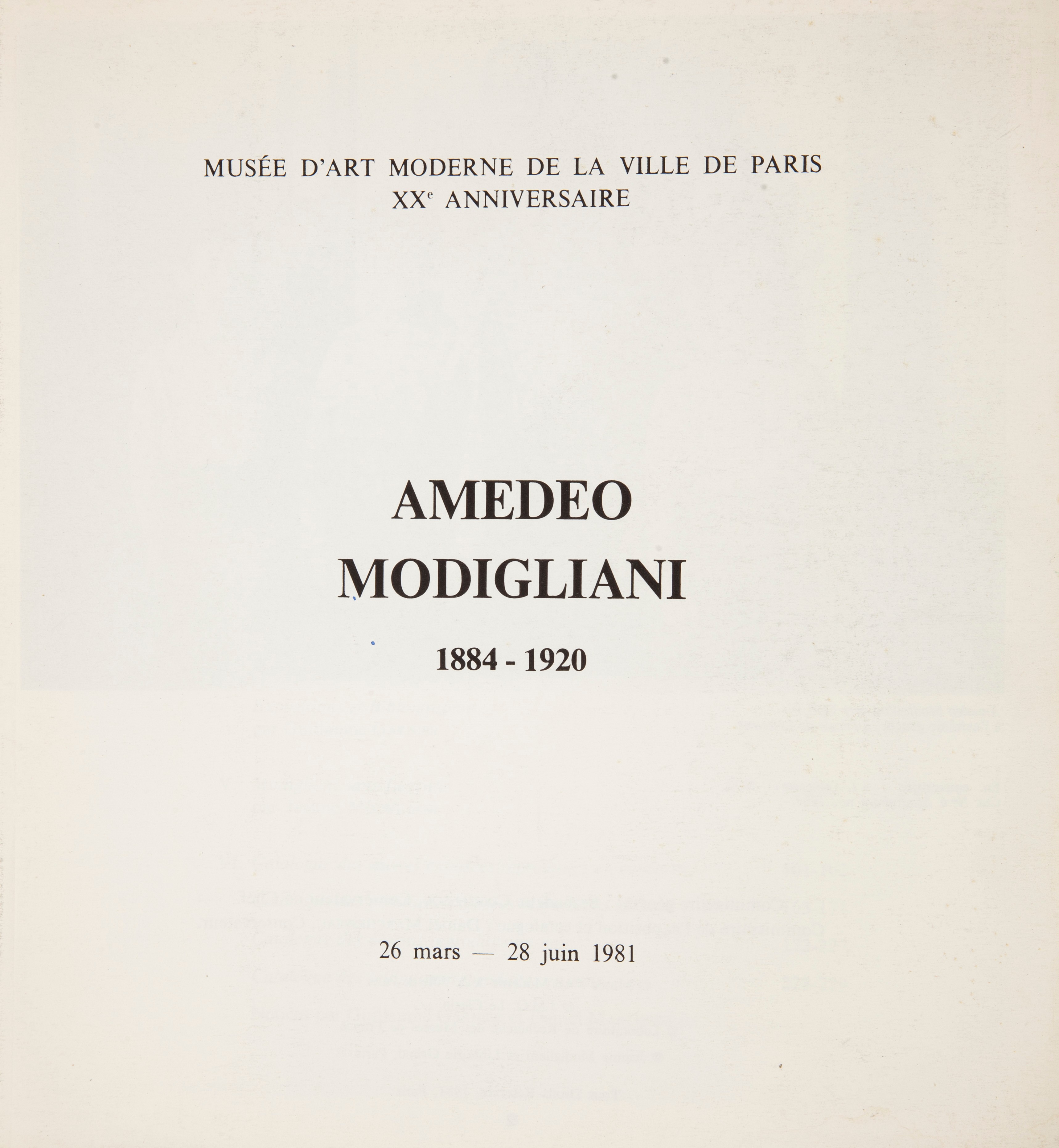 Lotto di 4 Volumi D'arte Contemporanea: Amedeo Modigliani 1884-1920, Catalogo della Mostra Parigi...