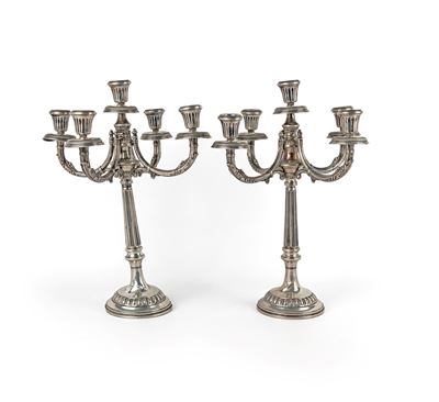 Coppia di Candelabri a Cinque Luci