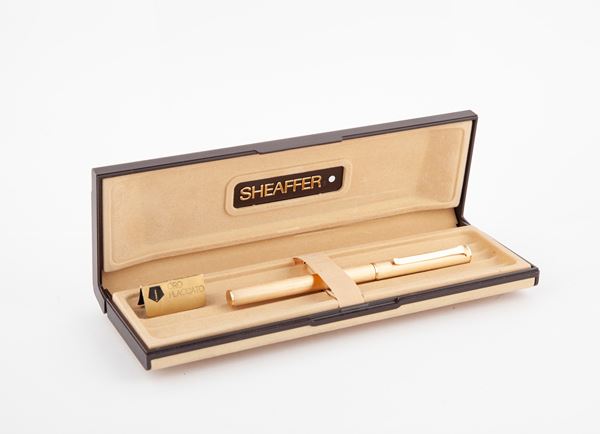 Sheaffer - Penna stilografica in metallo placcato in oro giallo