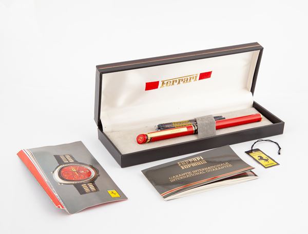 Ferrari Formula - Penna stilografica in metallo smaltato con particolari in metallo dorato