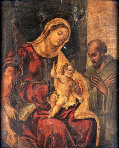 Madonna con Gesù e Santo