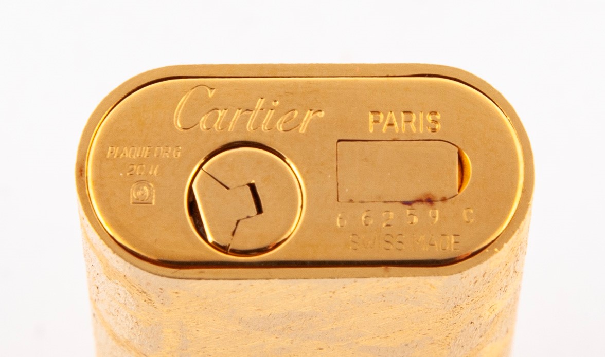 Cartier - Accendino Placcato in Oro Giallo Satinato