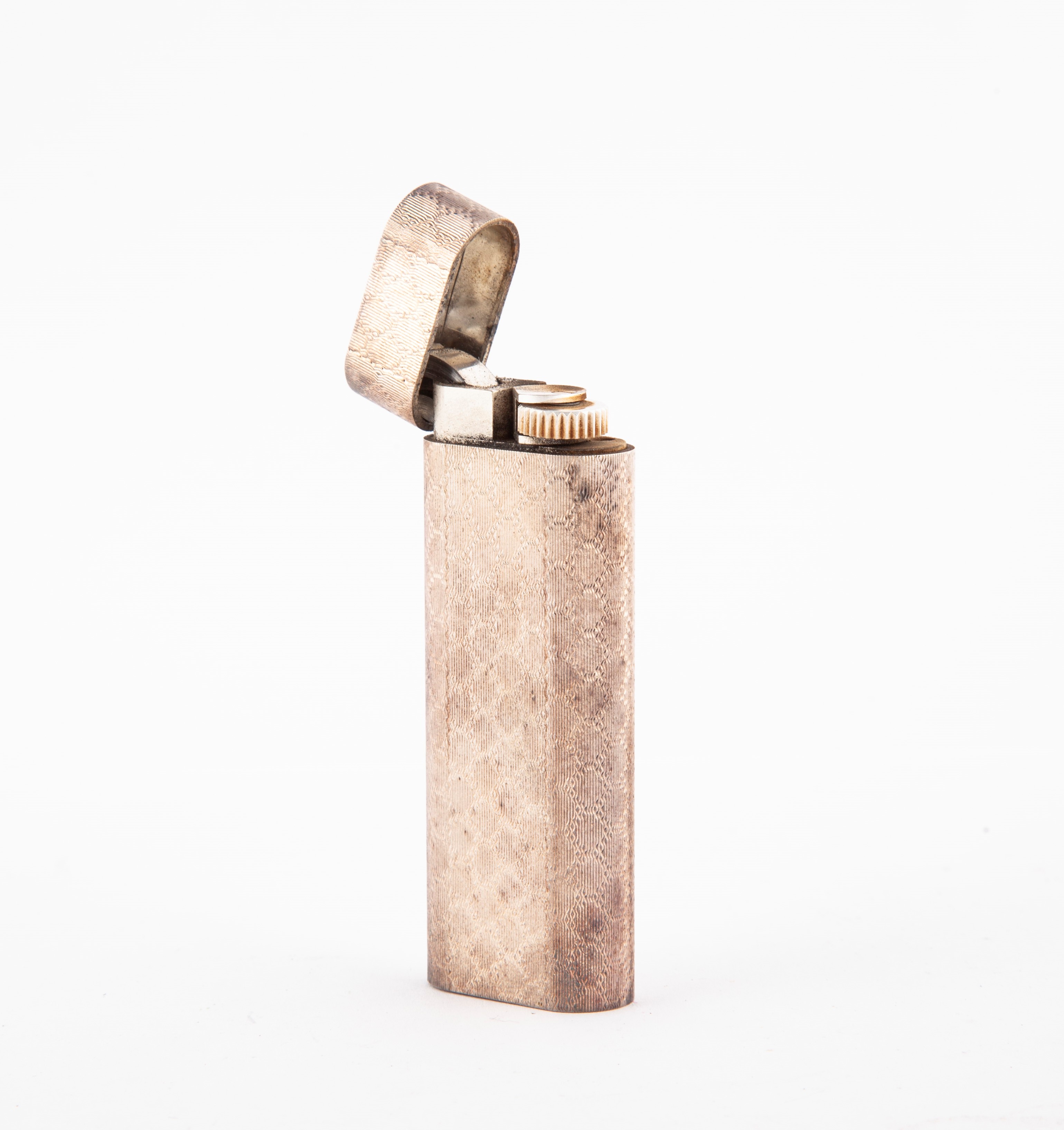 Cartier - Accendino Placcato in Argento Satinato