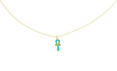 Collana in Oro Giallo con Croce Copta