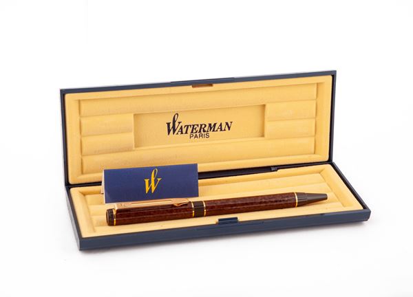 Waterman - Penna a sfera in metallo con particolari dorati