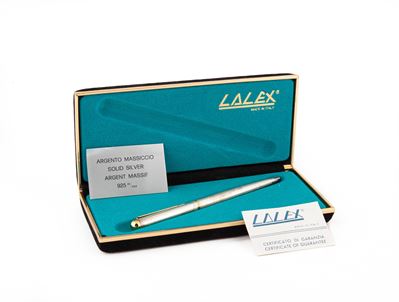 Lalex - Penna a Sfera in Argento 925/000 con Particolari Dorati