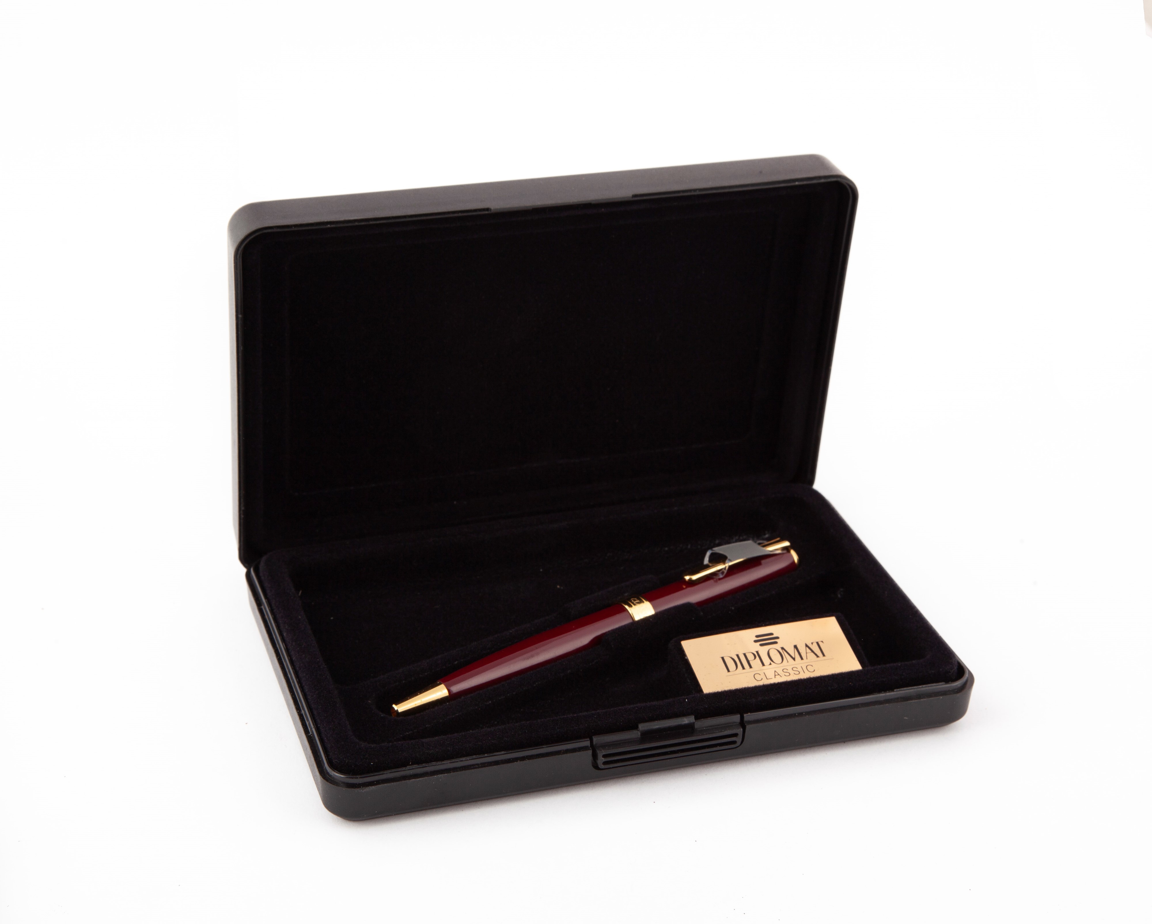 Lotto di 2 Penne a Sfera Entro Astucci Originali con Garanzia: - Diplomat Classic in Metallo Smal...