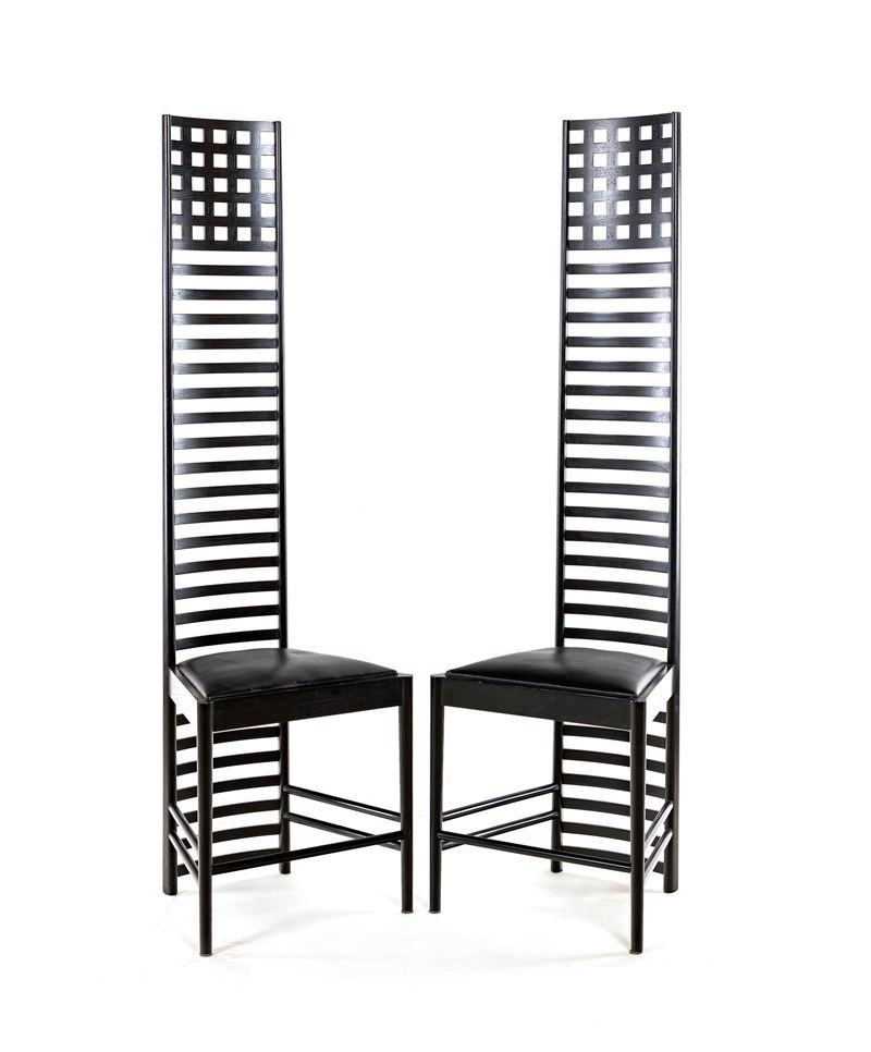 Charles Rennie Mackintosh - Due Sedie Modello Hill House
