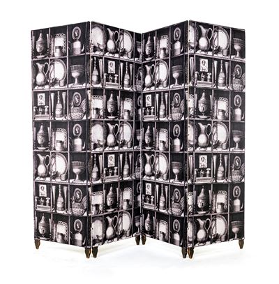 Paravento a 4 Ante in Stoffa Fornasetti