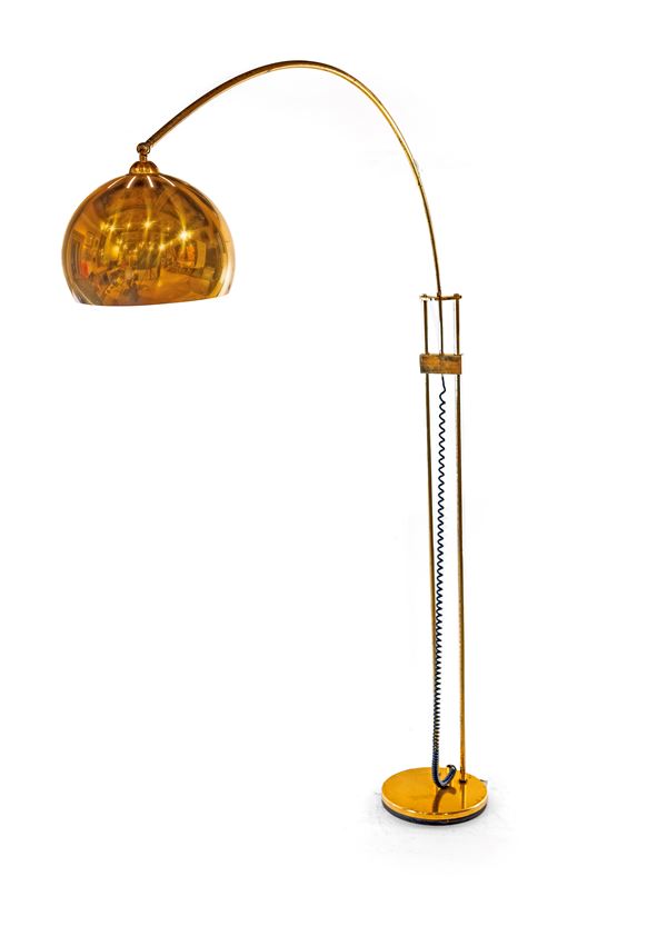 Lampada ad arco prod. inglese  (Anni '60)  - Ottone - Asta Design e Arti Decorative del XX - Casa d'Aste Arcadia